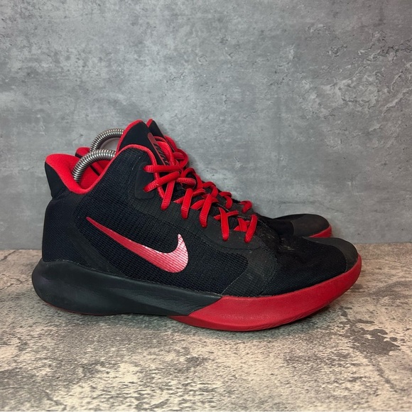 Nike Precision 3 Basketball Shoes Mens sz 9 - black/red - Picture 1 of 6